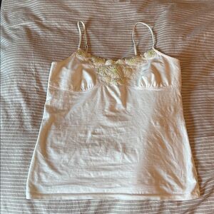 American Eagle Cream Camisole with Gold Detail